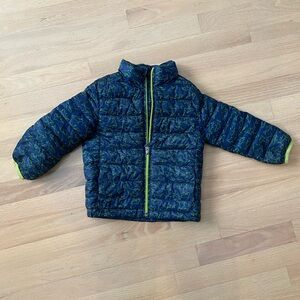 Children's Navy Dinosaur Puffer Jacket